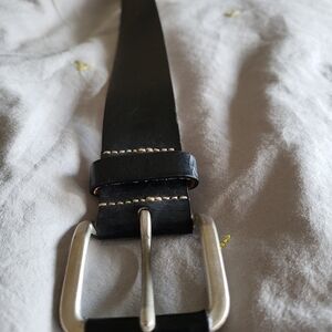 Men's Black Leather Belt 34